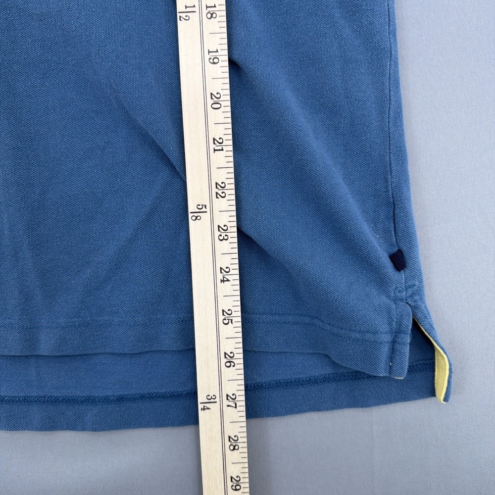 Gap Polo Shirt Men's Medium Blue Short Sleeve Cotton Distressed Classic Preppy - Picture 5 of 7